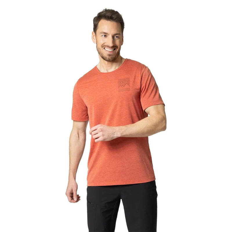 Odlo Ascent 365 S/S Linear ketchup melange