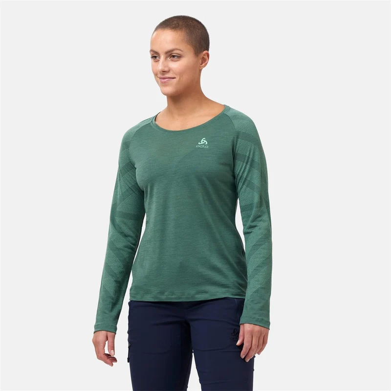 Odlo Concord Kinship Langarmshirt mit Print myrtle melange