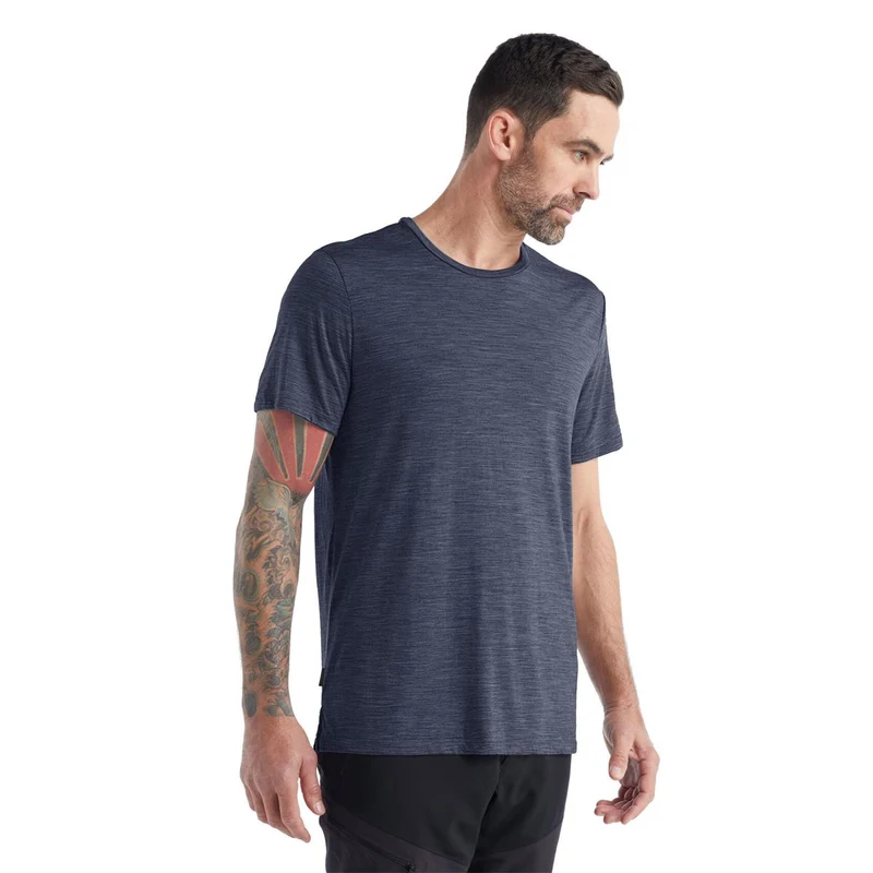 Icebreaker Sphere II SS Tee midnight navy heather Herren Merino T-Shirt