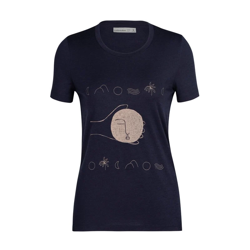 Icebreaker Tech Lite II SS Tee Moon Sonnet midnight navy Damen T-Shirt