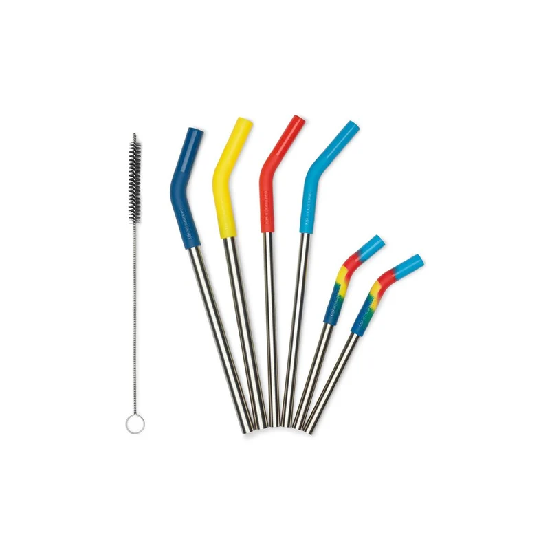 Kanteen Trinkhalme 6er Set mit Trinkhalmbürste