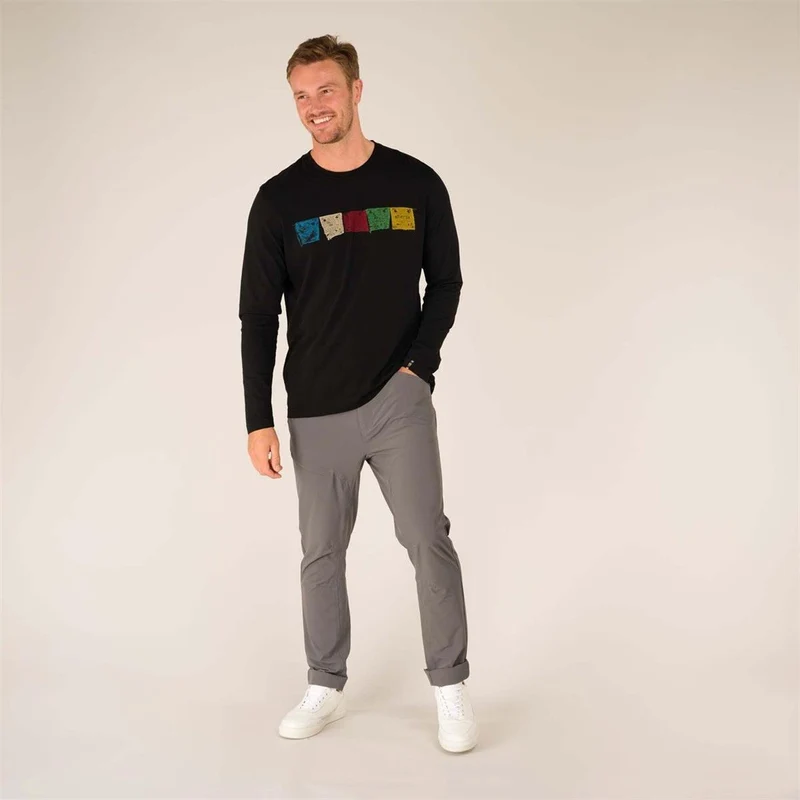 Sherpa Tarcho Tee black Herren Longsleeve