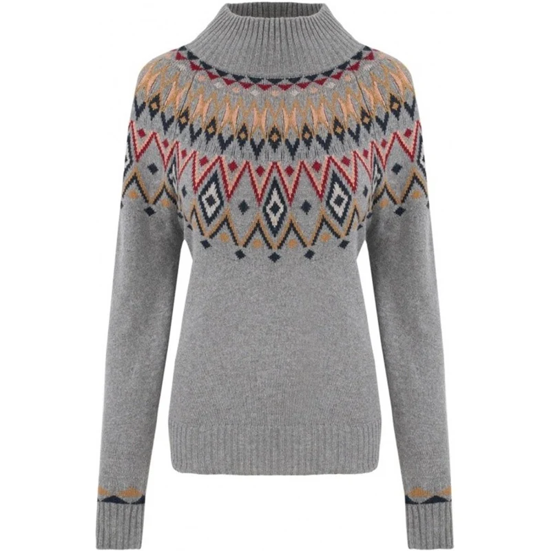 Sherpa Adventure Gear INdu Eco Mock Neck Damen monsoon grey