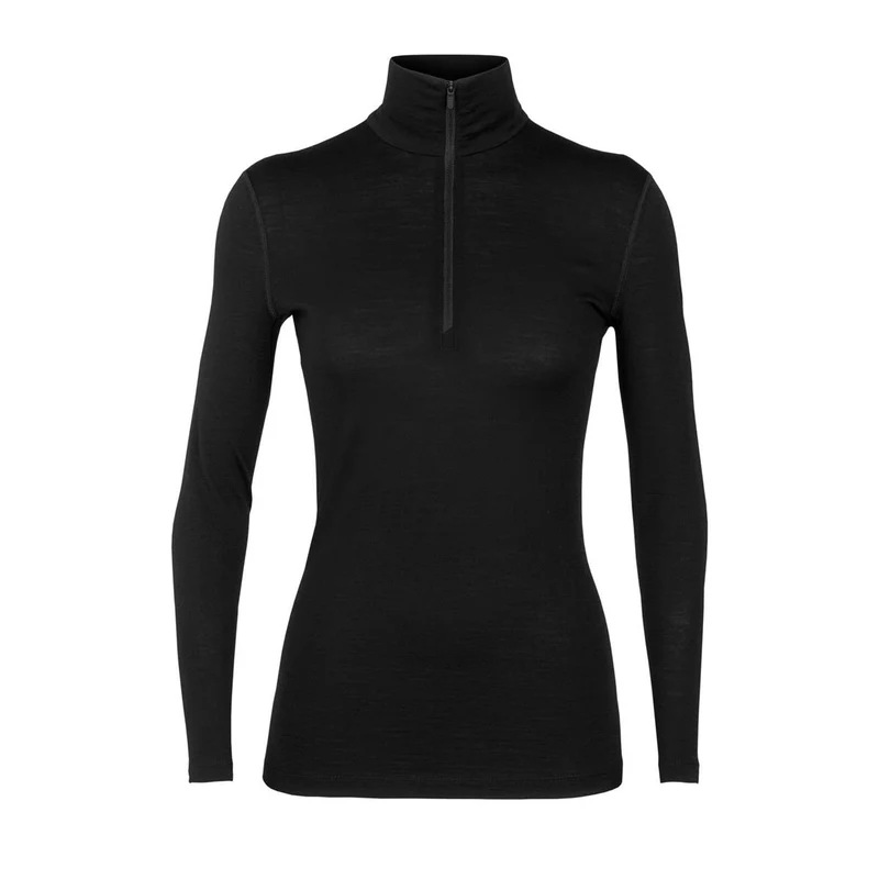 Icebreaker200 Oasis LS Half Zip black Damen Merino Unterhemd