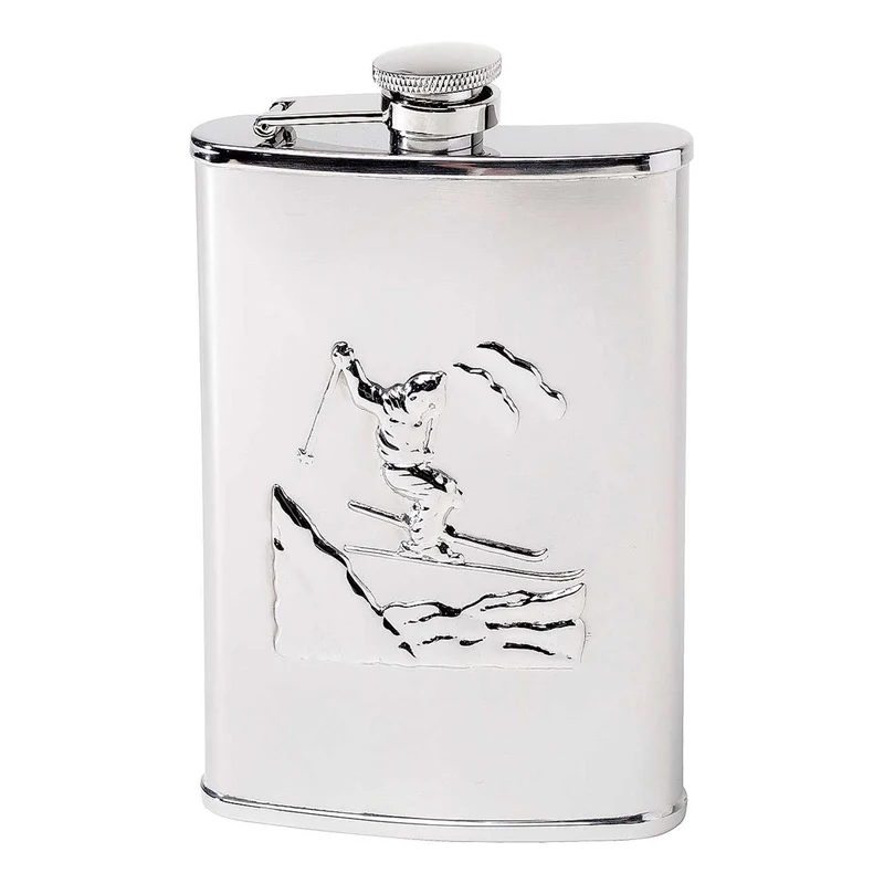 Herbertz Taschenflasche, Edelstahl, 237 ml, Ski