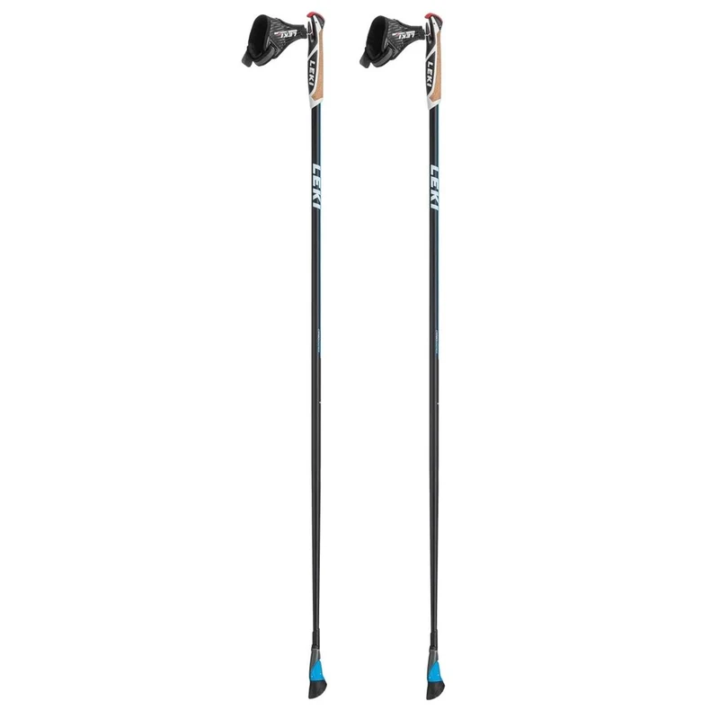 Leki Smart Comp black white cyan