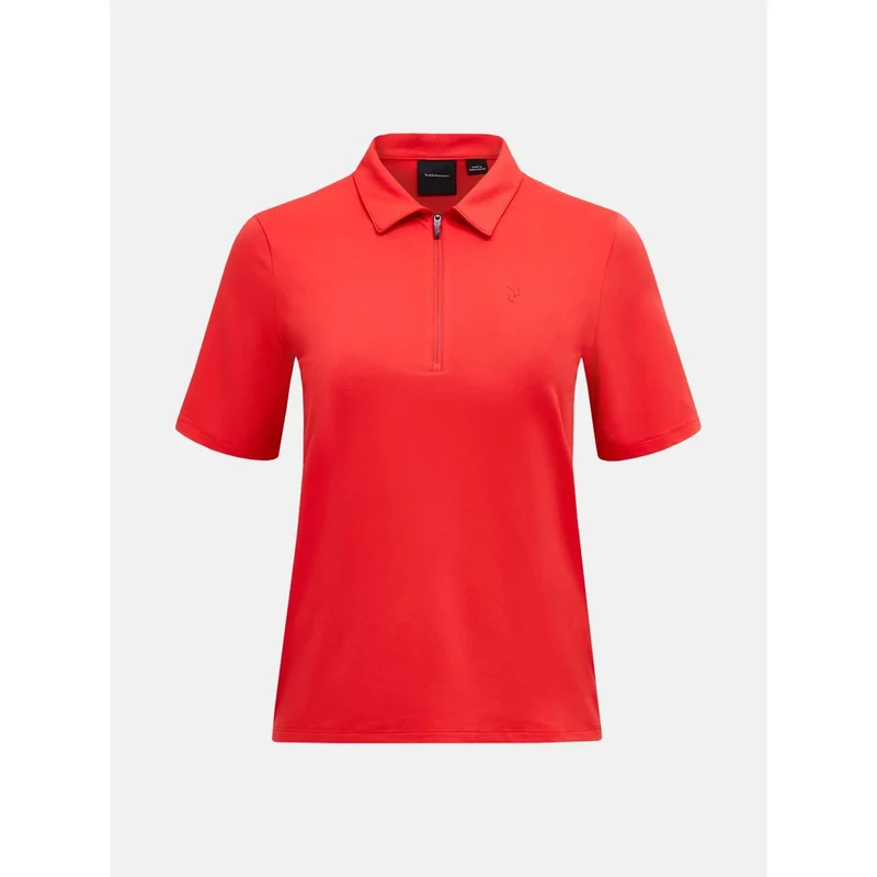 Peak Performance W Comfort Zip Polo Women brilliant red