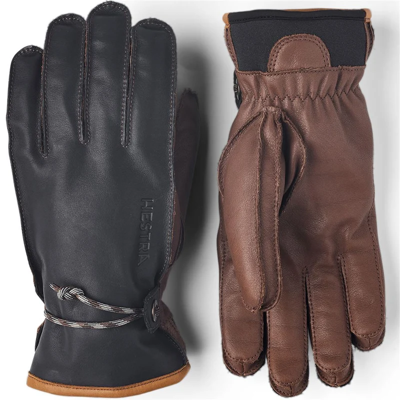 Hestra Wakayama 5-finger navy brown